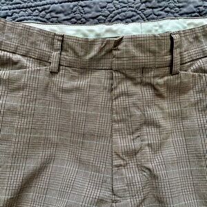Express design studio “producer” pants 32/32 glen plaid tans and browns